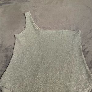 🌼4 for 20🌼 Silver Metallic Bodysuit Top